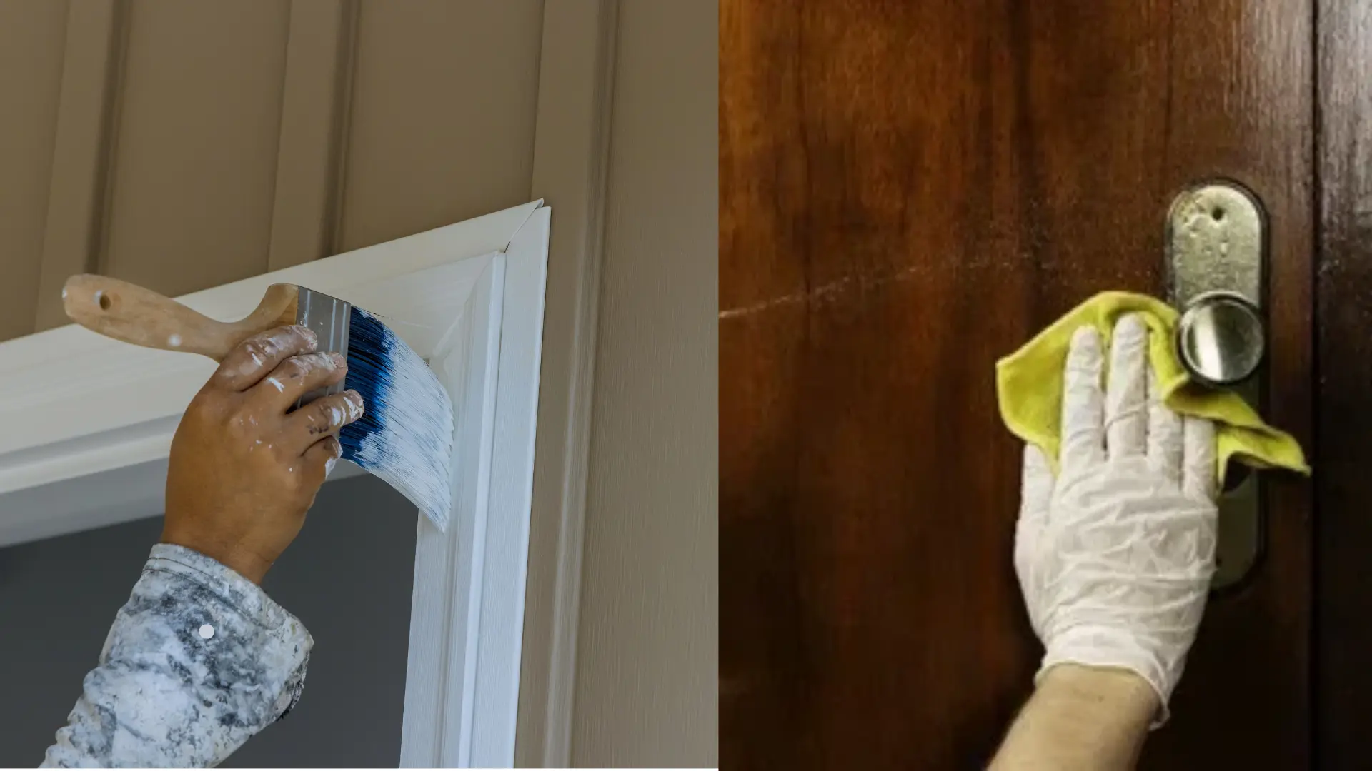 Professional door painting and polishing services in Dubai